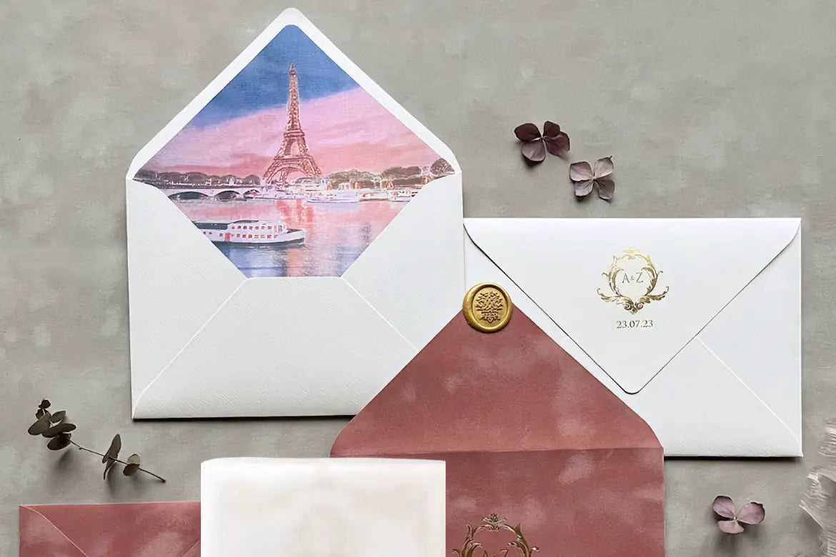 Paris Invitations with Eiffel Tower
