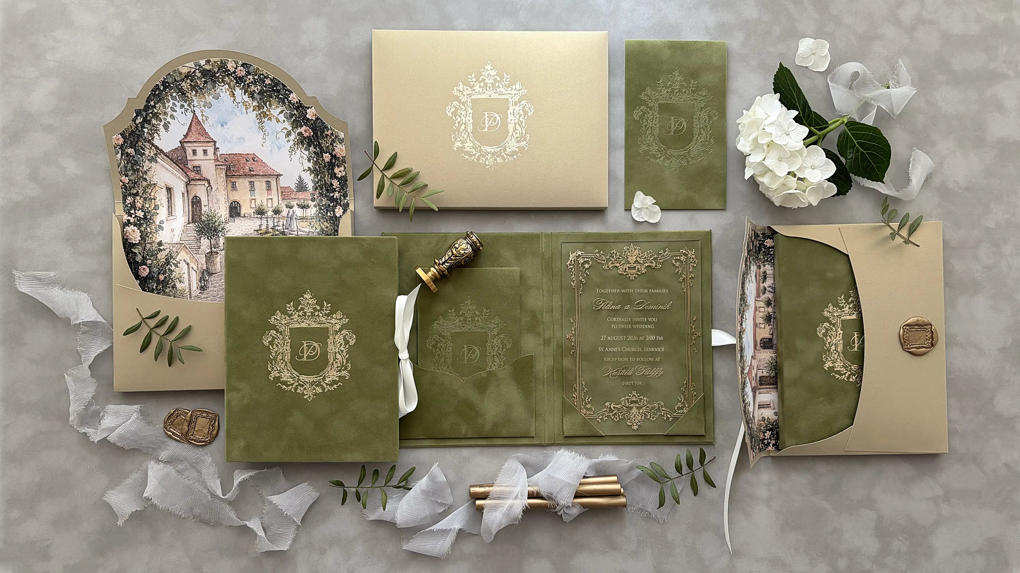 Luxury Wedding Invitations by Polina Perri UK, London