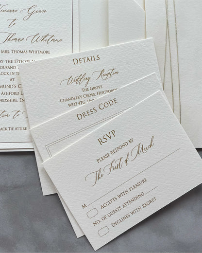 Virginie velvet pocketfold insert suite with Details, Dress Code and RSVP cards — Polina Perri