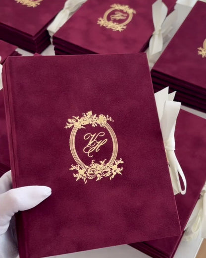 Regina Burgundy Folio Invitations
