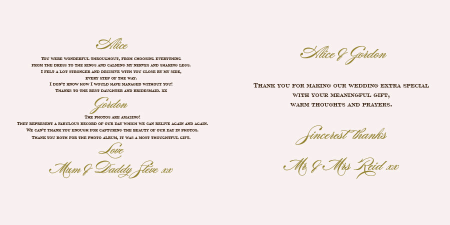 Wedding Wording For The Thank You Card Polina Perri