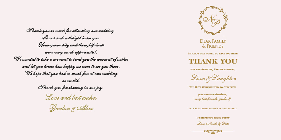 Wedding Thank You Card Wording Tips And Examples